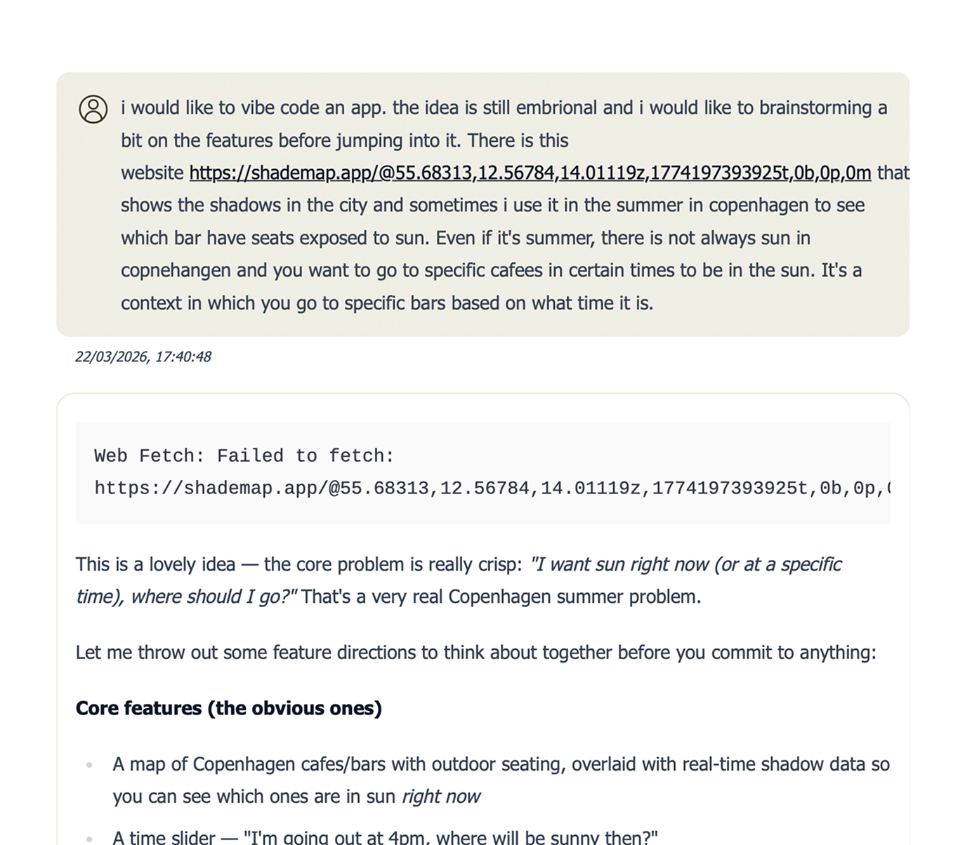 Starting point — ShadowMap data reframed for a real person